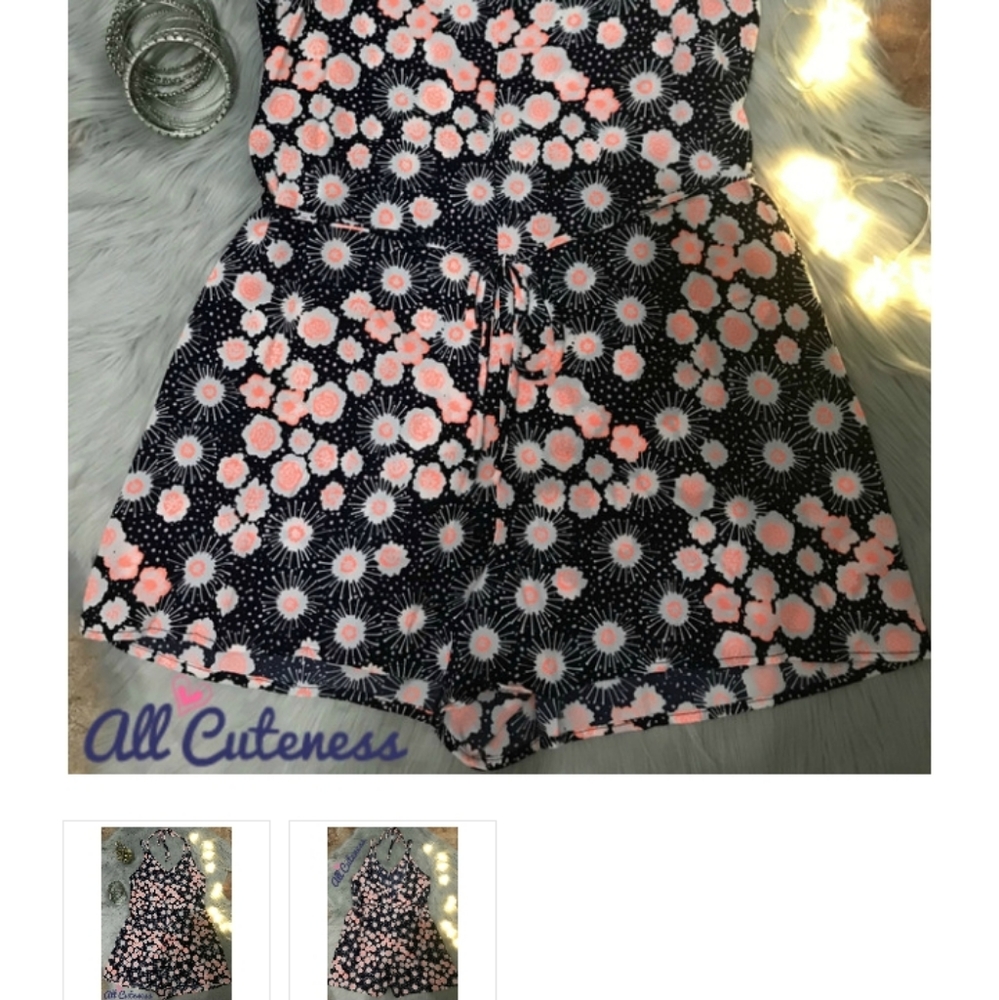 Millibon Sleeveless Halter Romper - Picture 4 of 4